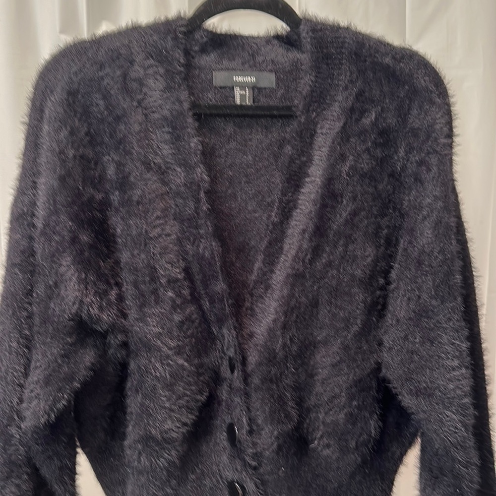 Perfect condition black fuzzy sweater